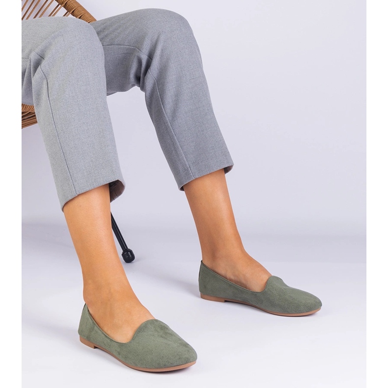 Green Classic Ballerinas aus Ekozamsz grün 1