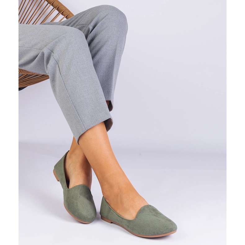 Green Classic Ballerinas aus Ekozamsz grün 2