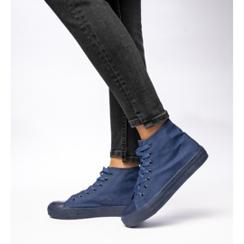 Frauen klassische Denim -Sneakers blau 1