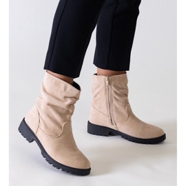 Schwarze Arbeiterinnen-Winterstiefel mit dicker Sohle, schwarze Stiefeletten mit Reißverschluss 2