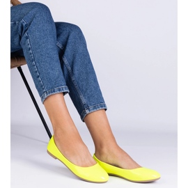 Gelbe Neon -Lack -Ballerinas 3