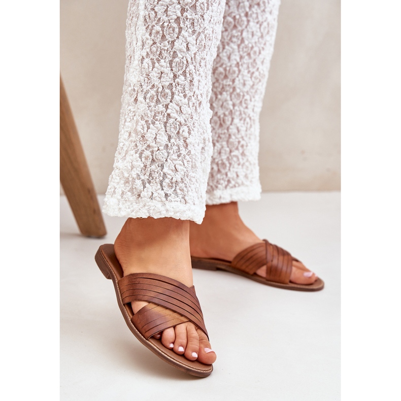 Lewski Shoes Leder -Frauen -Lewski -Schuhe 3682 Kamel braun 2