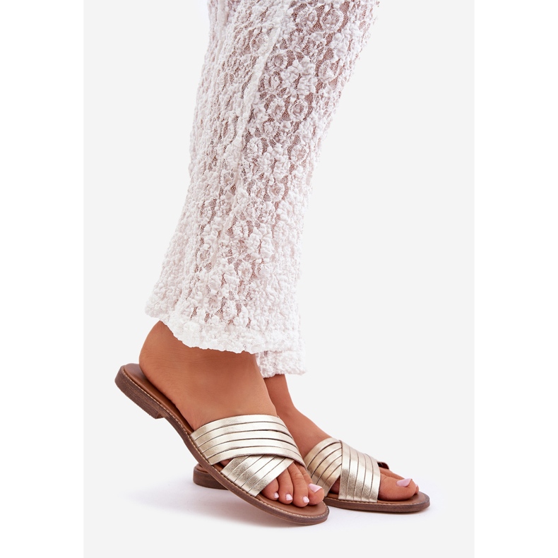 Lewski Shoes Leder -Frauen -Lewski -Schuhe 3682 pln golden 1