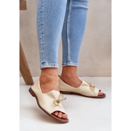 Zazoo 2660 Leder Ballerinas Frauen leichte Beige 2