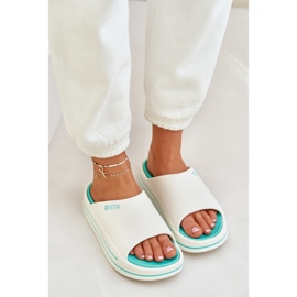 Damenflip Flops auf der Plattform Big Star NN274A038 White-Cham weiß 4