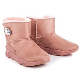 Anesia Paris Schneestiefel mit Knopfverschluss rosa 1