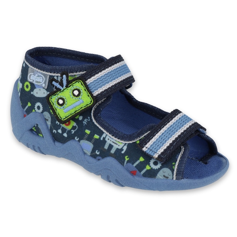 Befado Kinderschuhe 250P097 marineblau mehrfarbig grün 2