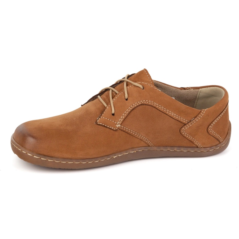 Olivier Barfuß minimalistische Lederschuhe für Frauen 1082 Brown Nubuk braun 2