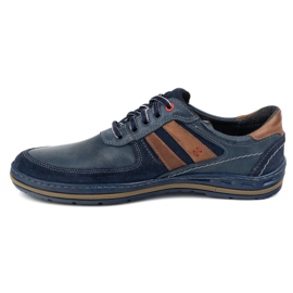 KOMODO Herrenschuhe aus polnischem Leder 837K Marineblau 1
