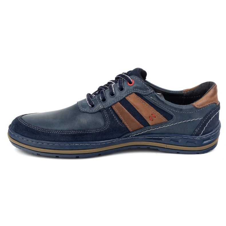 KOMODO Herrenschuhe aus polnischem Leder 837K Marineblau 1