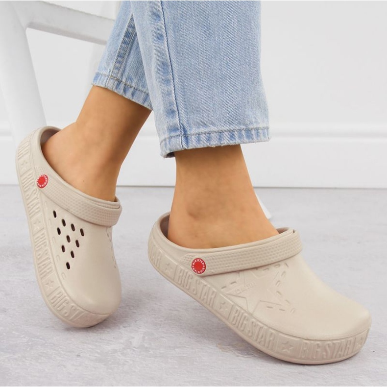 Frauen Clogs Big Star II275012 Beige 2