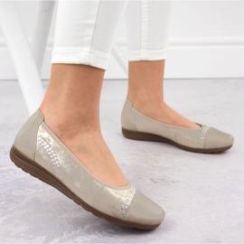 Schuhe, Frauen Ballerinas Rieker L9353-62 Beige 3