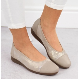 Schuhe, Frauen Ballerinas Rieker L9353-62 Beige 4