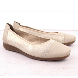 Schuhe, Frauen Ballerinas Rieker L9353-62 Beige 5