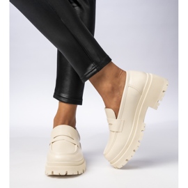 Frauenmokassins - cremiger Milano -Beige 2