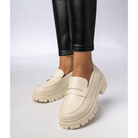 Frauenmokassins - cremiger Milano -Beige 1