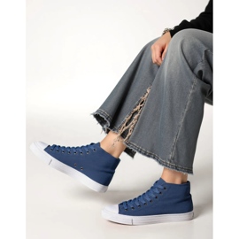 Frauen Livio Jeans Blue Sneakers 1