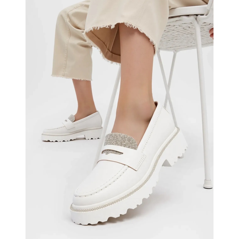 Weiße weißen Slipper für Frauendienste 2