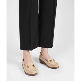 Frauen Velora Beige Slaafers 1