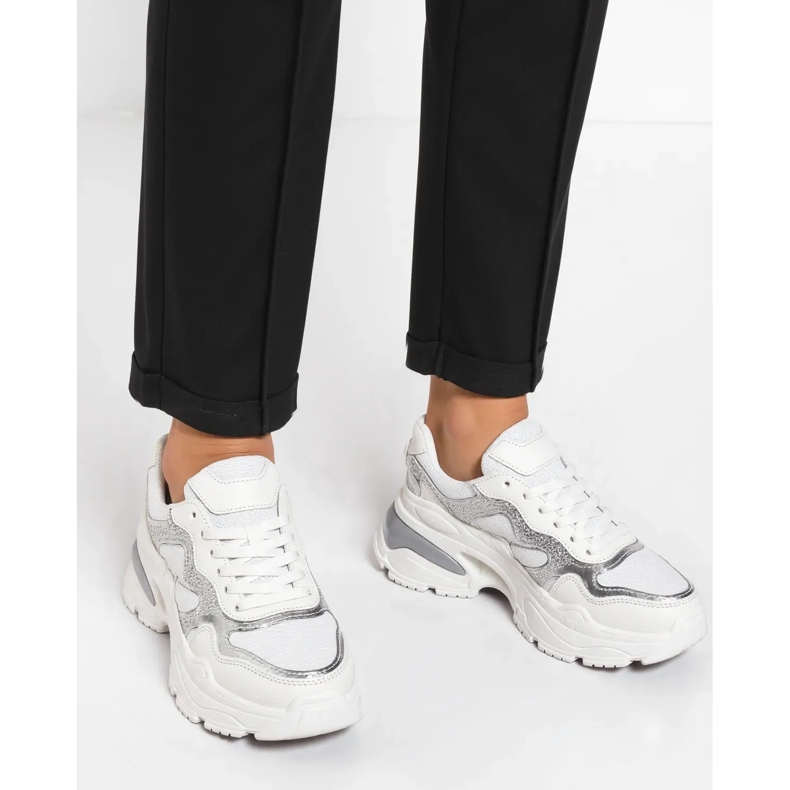 Turnschuhe glamourisch weiß 1