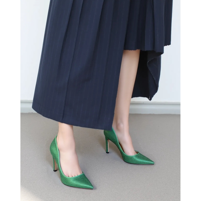 Frauen in Elysian Green Pumps grün 2