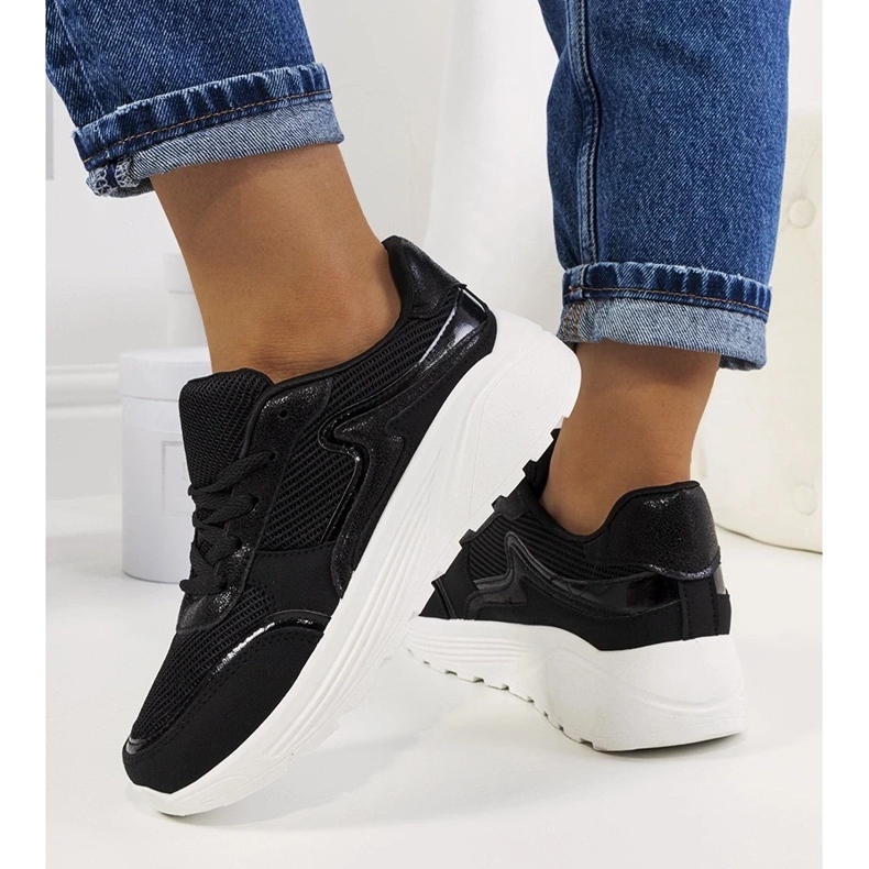 D/GMR Damensneaker von Basemat in Schwarz 1