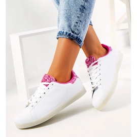 D/GMR Weiße und rosa Turnschuhe mit Alfaro-LED-Leuchten 2