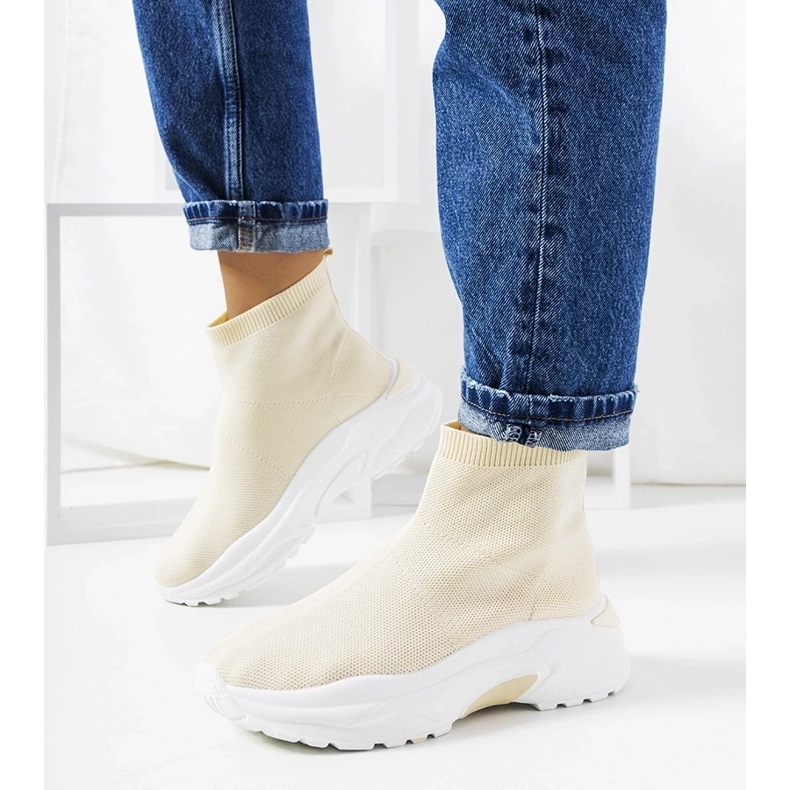 D/GMR Beige High-Top-Sneakers von Melissa 1