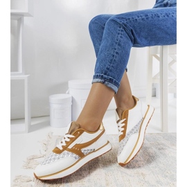 D/GMR Chiara-Sneakers für Damen in Weiß und Braun 2