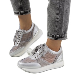 D/GMR Silberne Sneakers mit Mesh von Ilkay grau 2