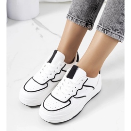 D/GMR Bieke-Turnschuhe für Damen, weiß und schwarz 1