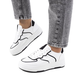 D/GMR Bieke-Turnschuhe für Damen, weiß und schwarz 2