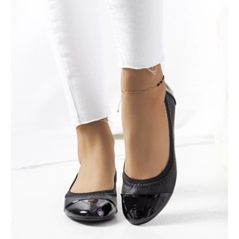D/GMR Schwarze Lapko-Ballerinas für Damen 1