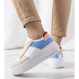 D/GMR Weiße Turnschuhe für Damen von Mandib beige 1