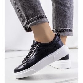 D/GMR Schwarze Turnschuhe auf dicker Louisiana-Sohle 2