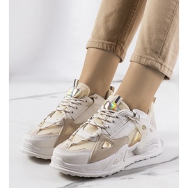 D/GMR Beige Mansfield-Turnschuhe 2