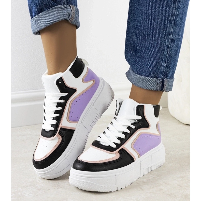 D/GMR Schwarze und violette Sneakers von Zetta 2