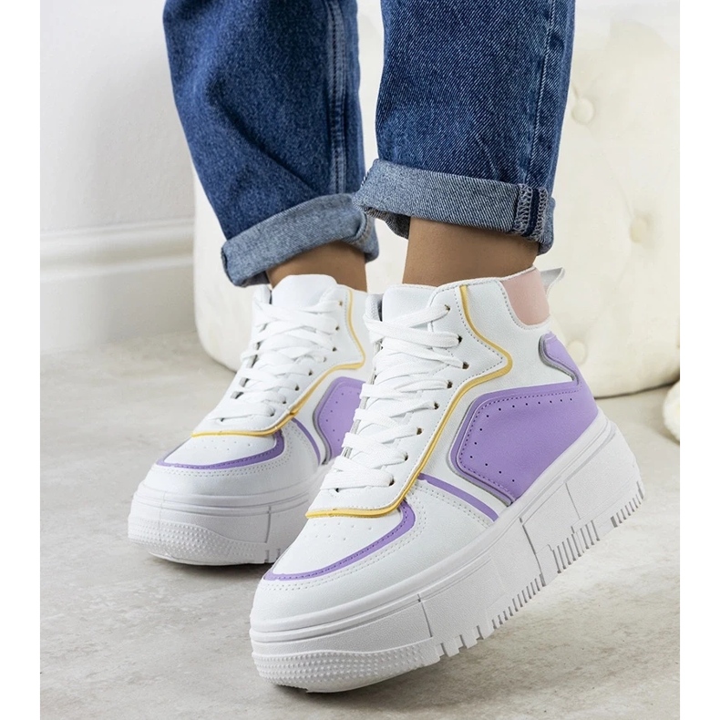 D/GMR Weiße und violette Sneakers von Zetta 1