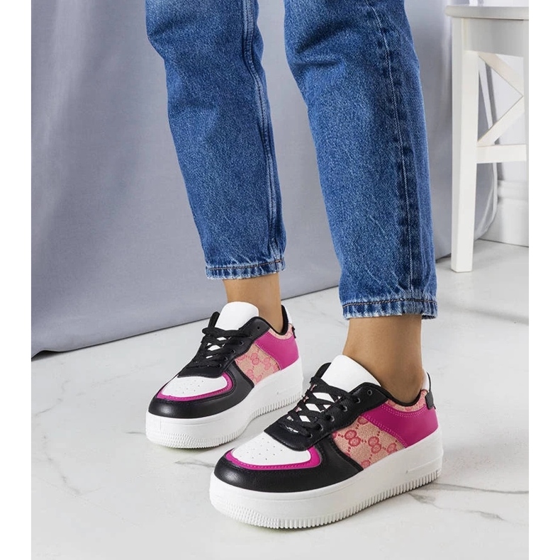 D/GMR Rosa-schwarze Damen-Sneakers von Luzia 1