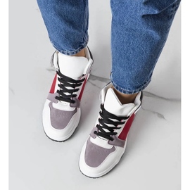 D/GMR Weiße und rote High-Top-Sneakers von Elizabeth 2