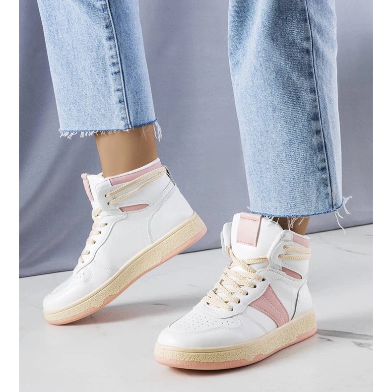 D/GMR Pinkfarbene High-Top-Sneakers von Robin rosa 2