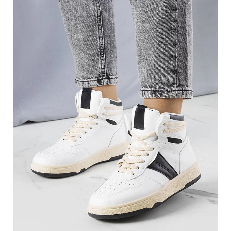 D/GMR Schwarz-weiße High-Top-Sneakers von Robin 1