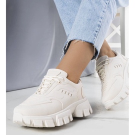 D/GMR Beige Turnschuhe auf massiver Sohle von Inez 2