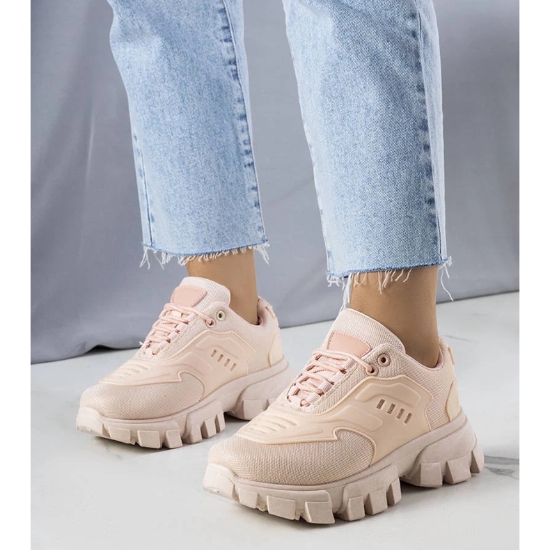 D/GMR Rosa Sneaker mit massiver Sohle von Inez 2