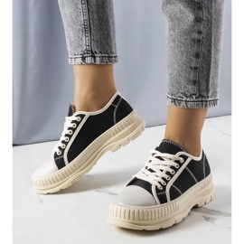 D/GMR Schwarze Plateausneaker von Nichole 1