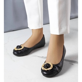 D/GMR Schwarze Ballerinas mit Goldverzierung von Antoinette 1