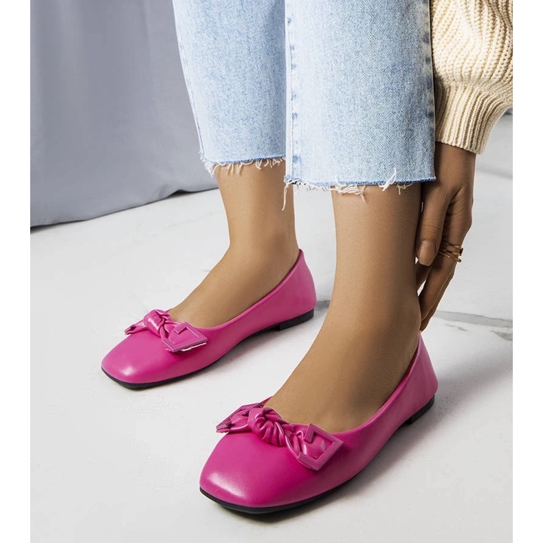 D/GMR Rosafarbene Ballerinas mit Schleife von Tabitha 1