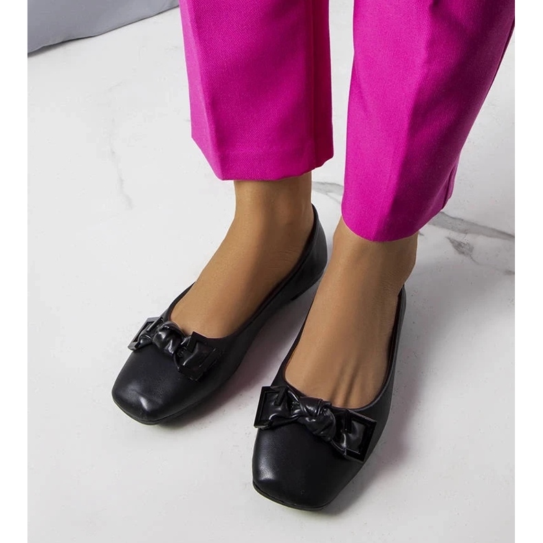 D/GMR Schwarze Ballerinas mit Schleife von Tabitha 2