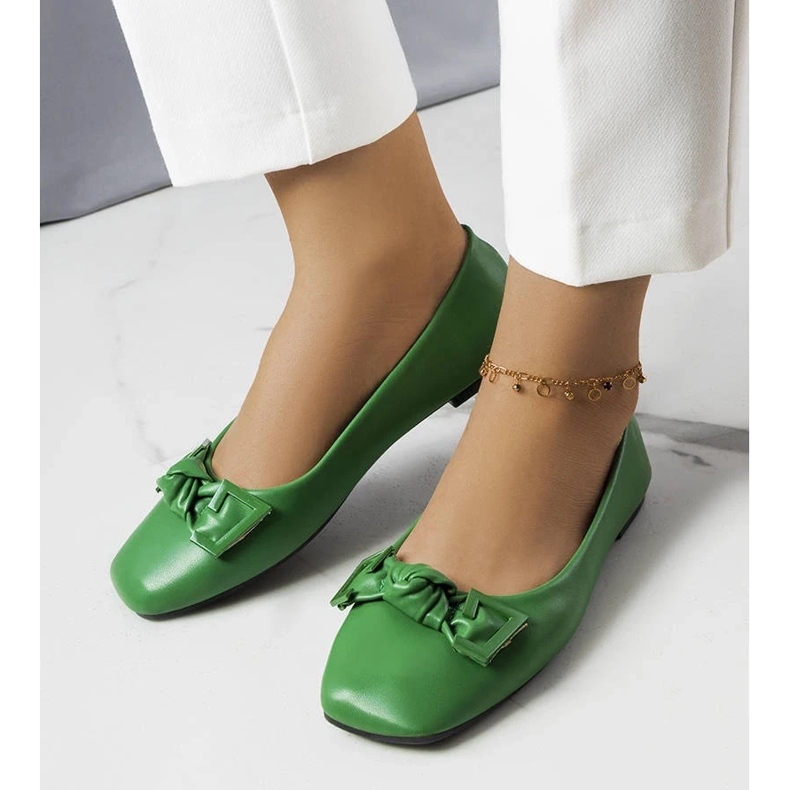 D/GMR Grüne Ballerinas mit Schleife von Tabitha 1