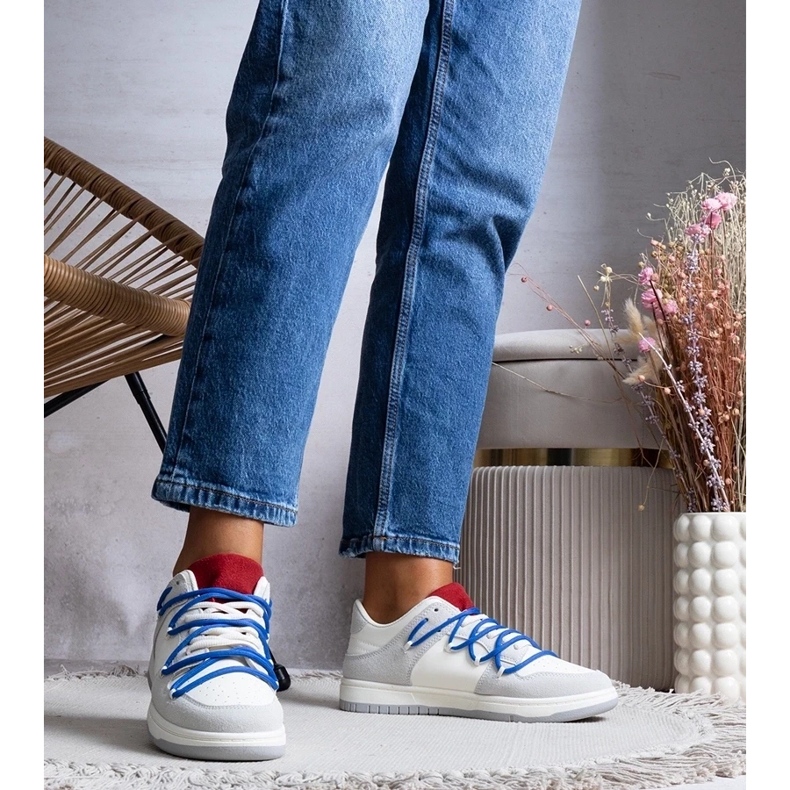 D/GMR Graue Turnschuhe Frauen -Sneaker, Arcobaleno -Schnürsenkel 2